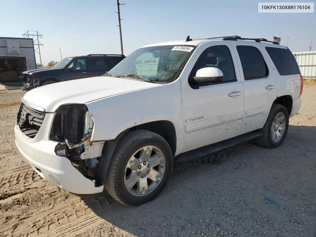 2008 GMC Yukon VIN: 1GKFK130X8R176104 Lot: 75726034