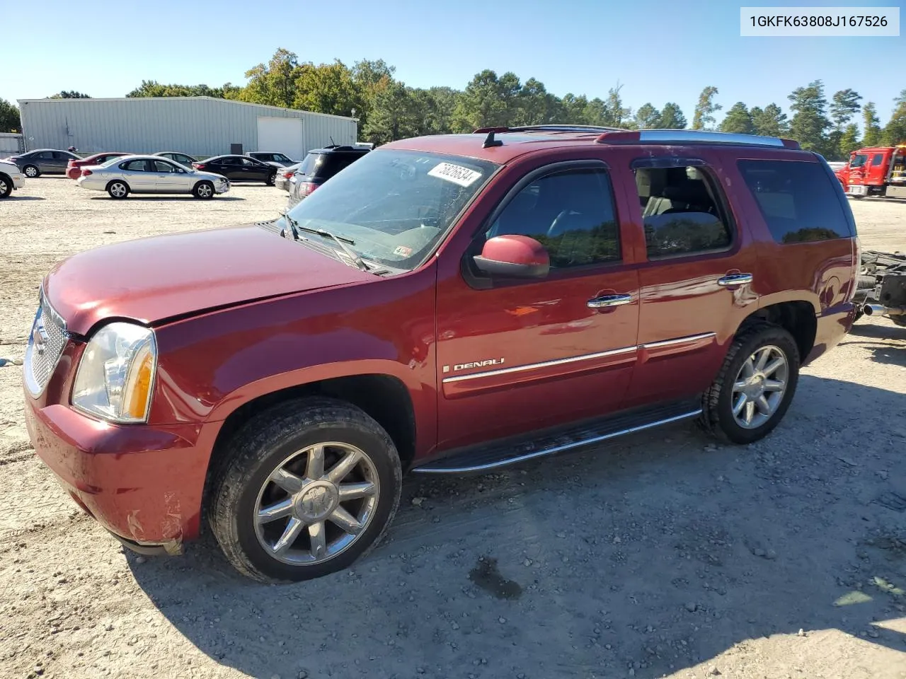 2008 GMC Yukon Denali VIN: 1GKFK63808J167526 Lot: 75826634