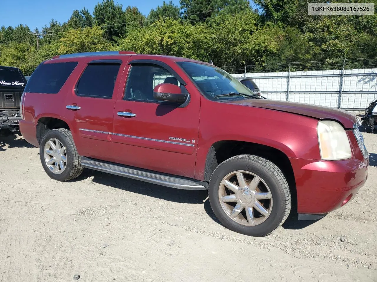 2008 GMC Yukon Denali VIN: 1GKFK63808J167526 Lot: 75826634