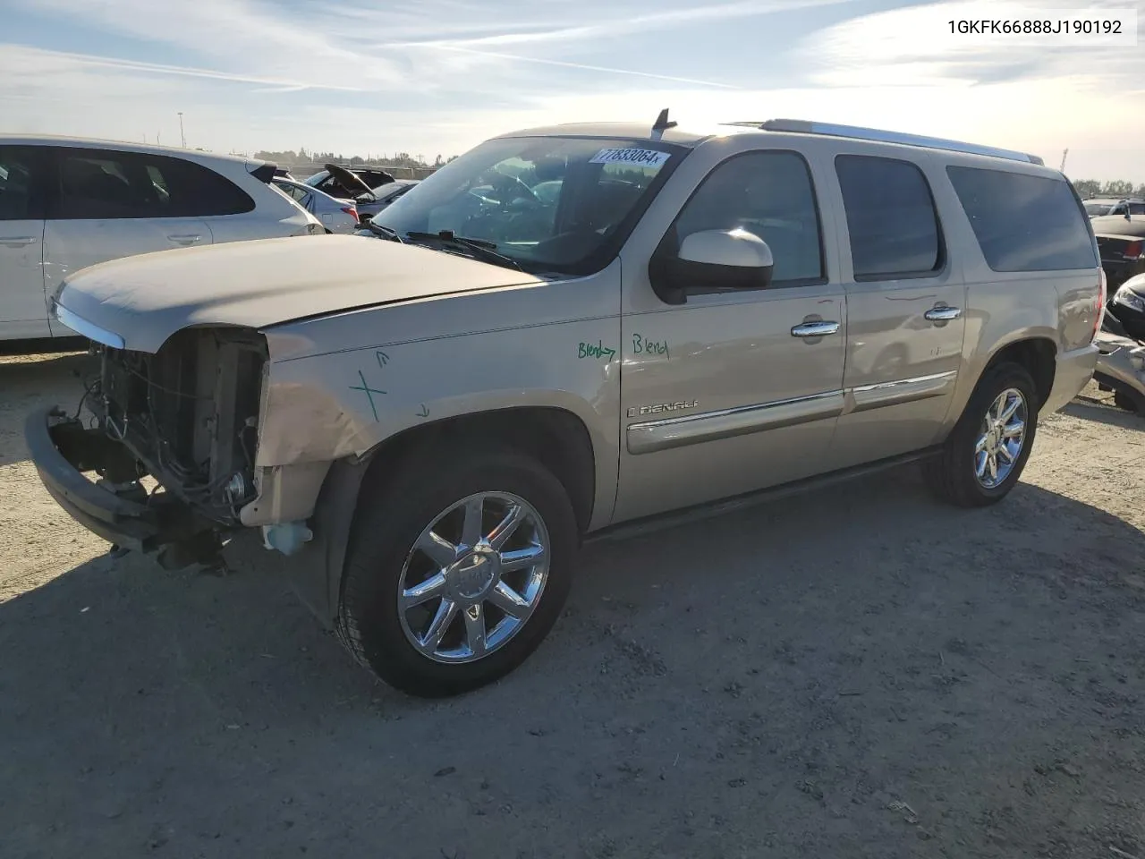 2008 GMC Yukon Xl Denali VIN: 1GKFK66888J190192 Lot: 77833064