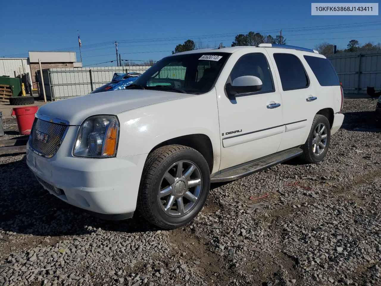 2008 GMC Yukon Denali VIN: 1GKFK63868J143411 Lot: 82620713