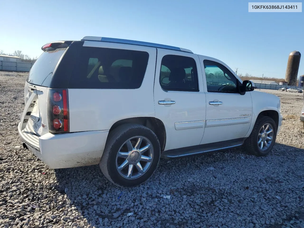 2008 GMC Yukon Denali VIN: 1GKFK63868J143411 Lot: 82620713