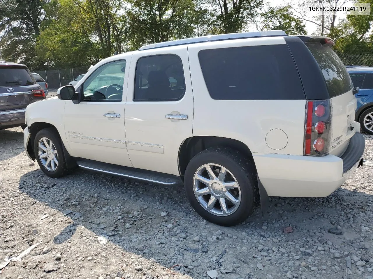 2009 GMC Yukon Denali VIN: 1GKFK03229R241119 Lot: 70960204