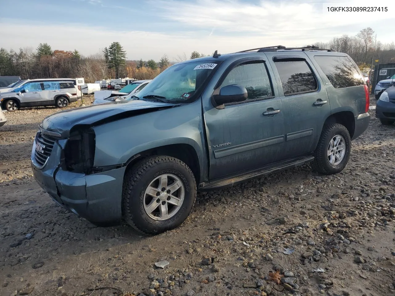 2009 GMC Yukon Slt VIN: 1GKFK33089R237415 Lot: 78452594