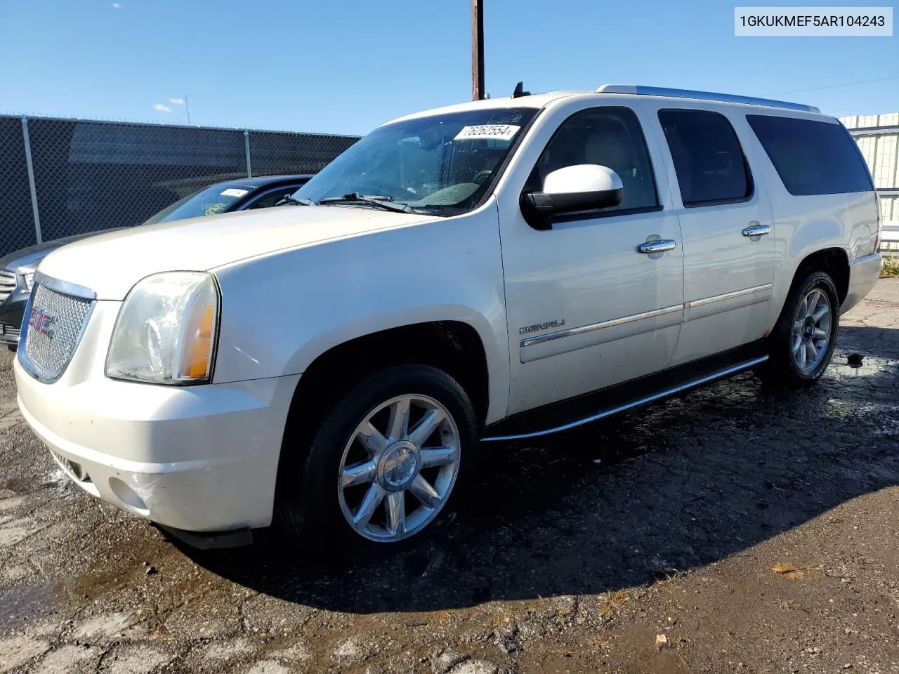 2010 GMC Yukon Xl Denali VIN: 1GKUKMEF5AR104243 Lot: 76262554