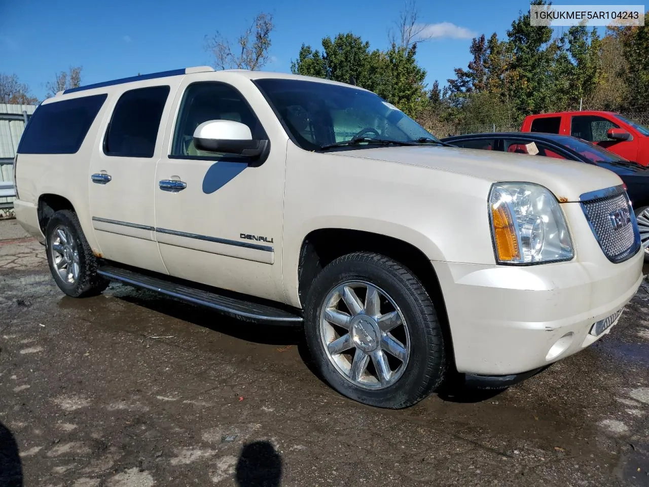 2010 GMC Yukon Xl Denali VIN: 1GKUKMEF5AR104243 Lot: 76262554