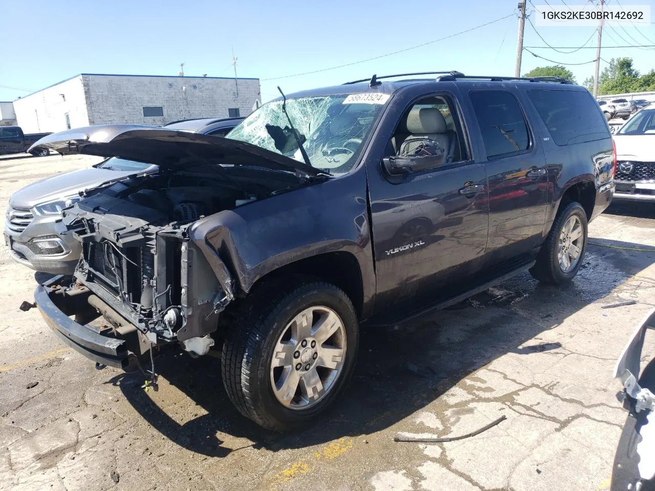 2011 GMC Yukon Xl K1500 Slt VIN: 1GKS2KE30BR142692 Lot: 58673524