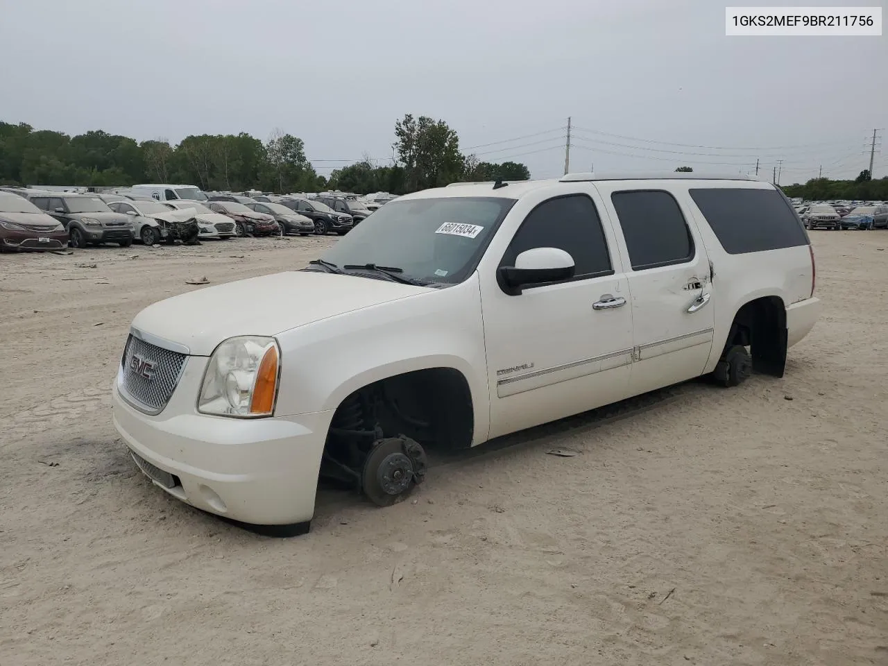 2011 GMC Yukon Xl Denali VIN: 1GKS2MEF9BR211756 Lot: 66015034