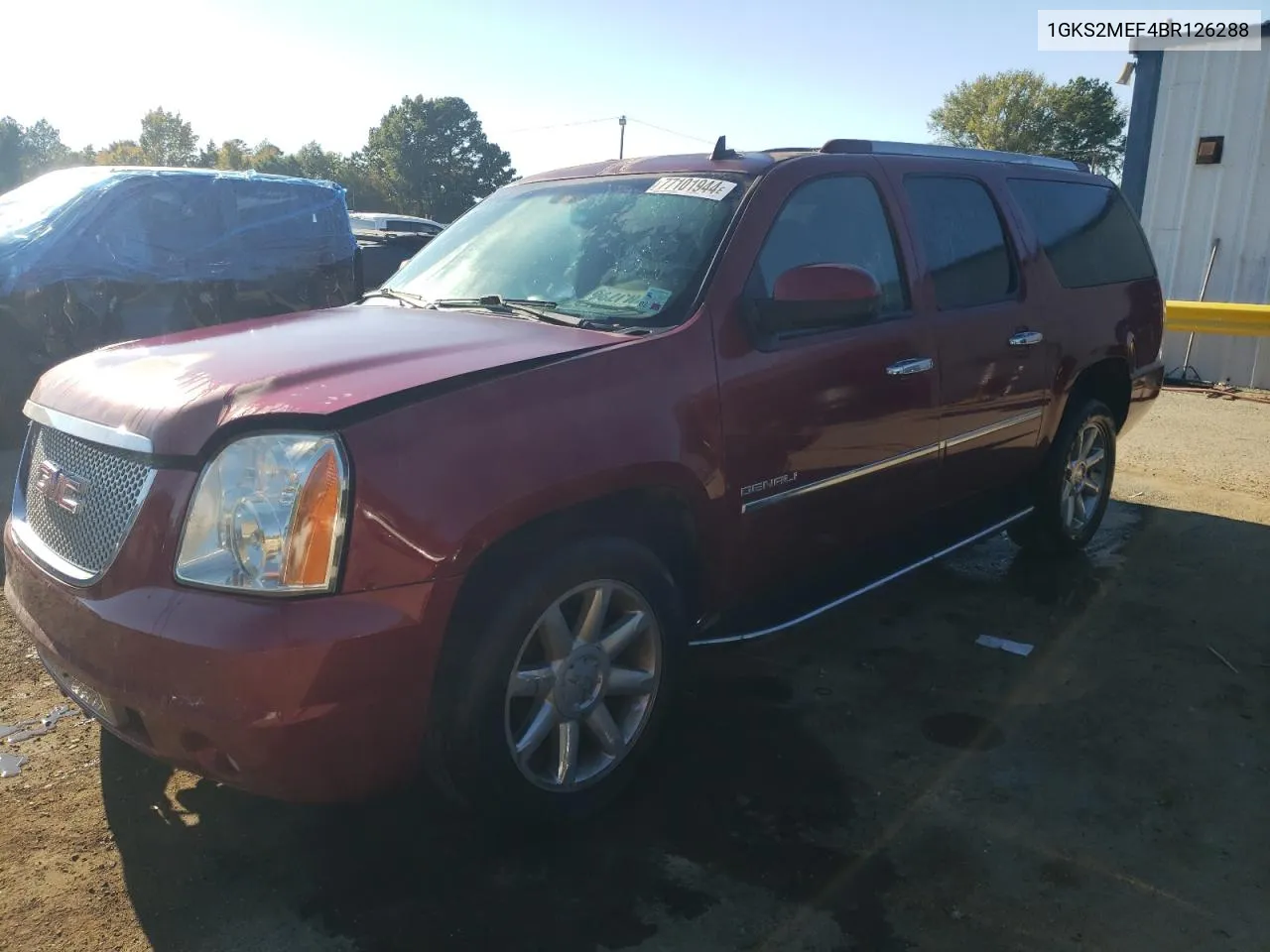 2011 GMC Yukon Xl Denali VIN: 1GKS2MEF4BR126288 Lot: 77101944