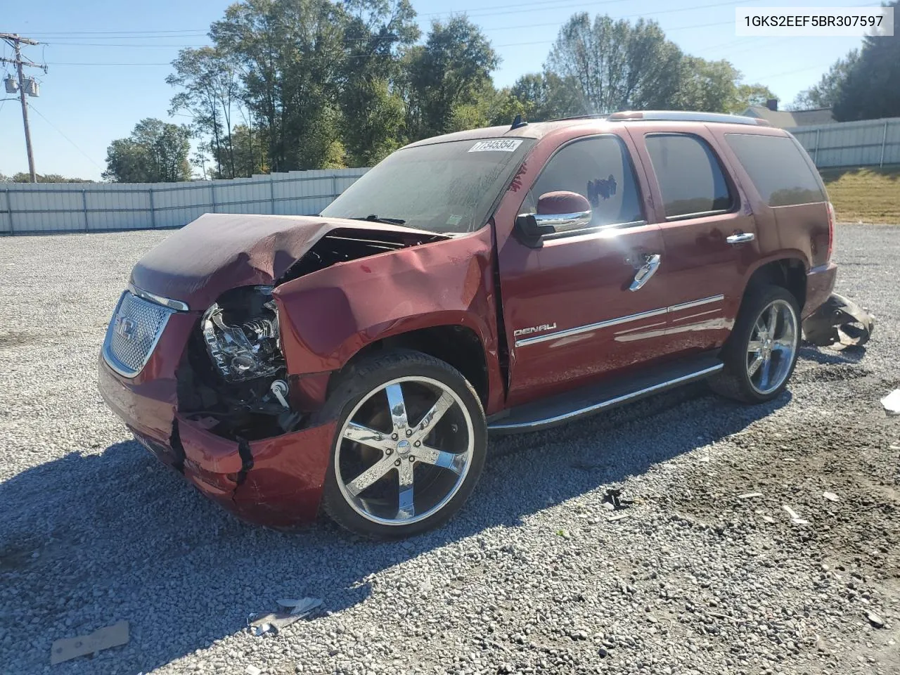 2011 GMC Yukon Denali VIN: 1GKS2EEF5BR307597 Lot: 77345354