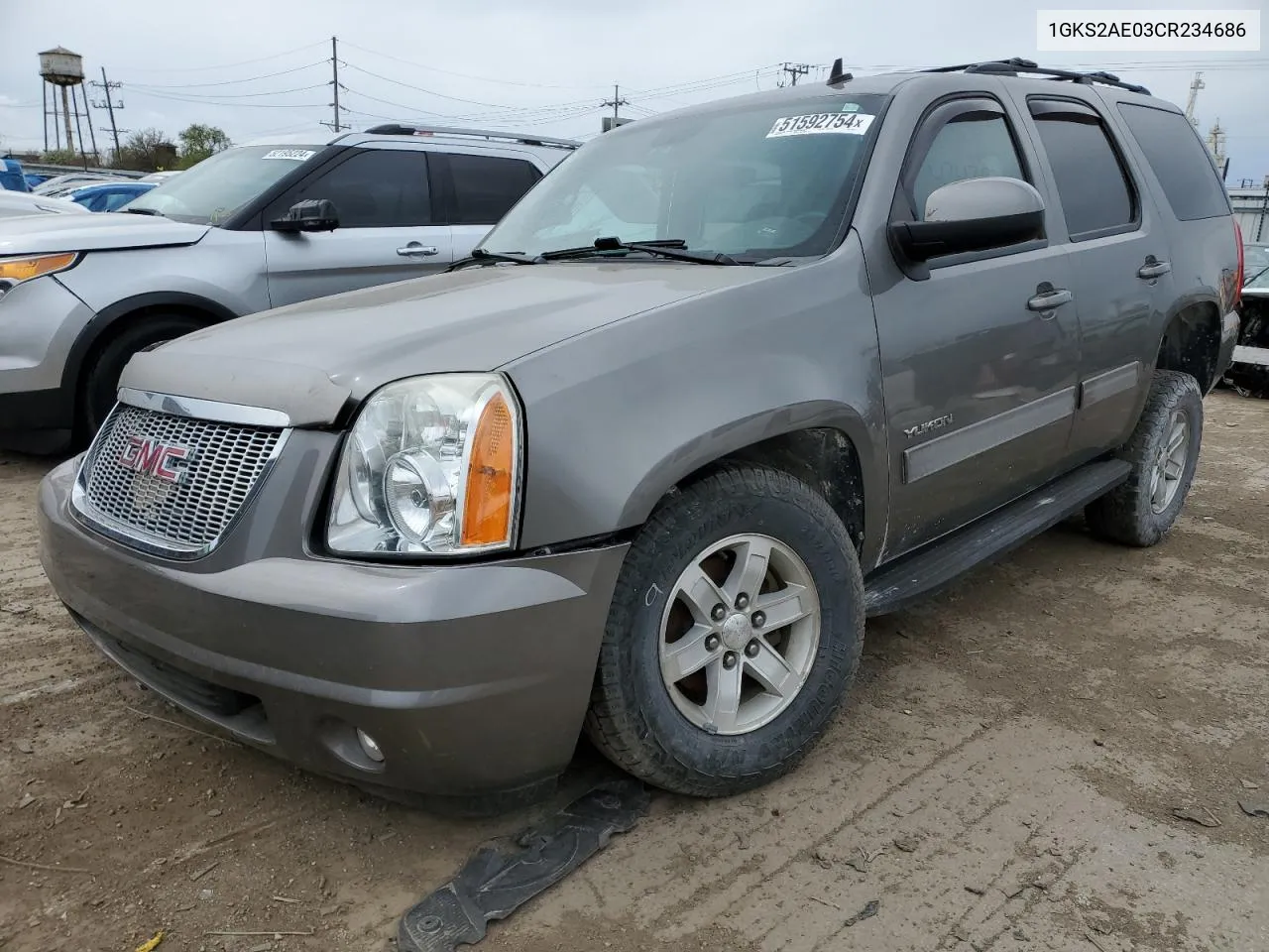 2012 GMC Yukon Sle VIN: 1GKS2AE03CR234686 Lot: 51592754