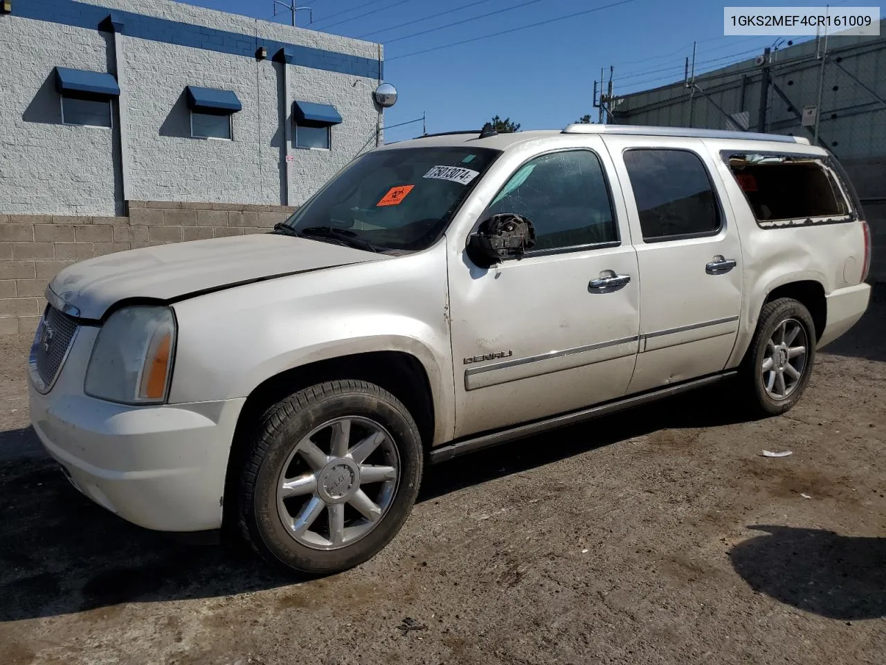 2012 GMC Yukon Xl Denali VIN: 1GKS2MEF4CR161009 Lot: 75013074