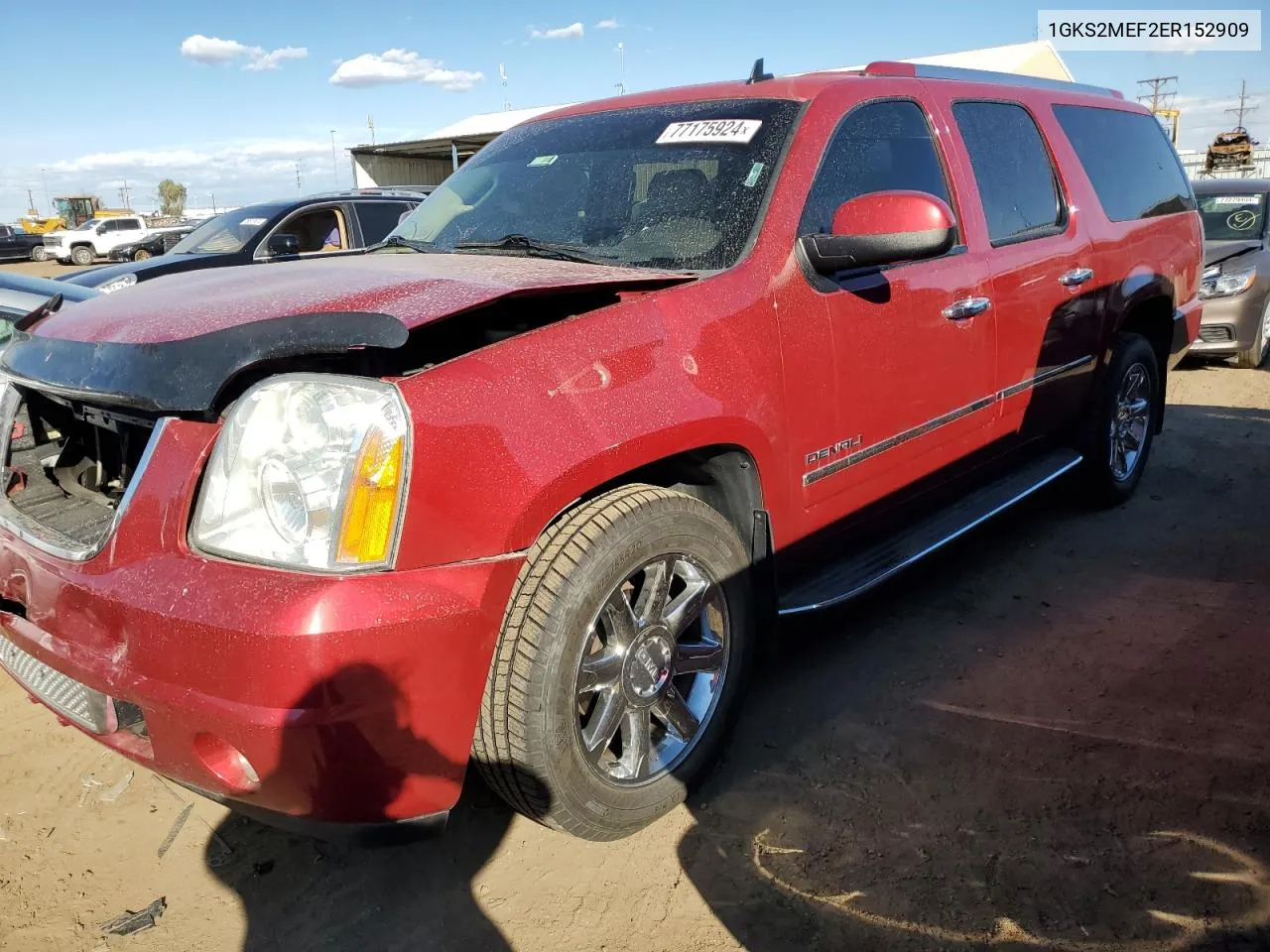 2014 GMC Yukon Xl Denali VIN: 1GKS2MEF2ER152909 Lot: 77175924