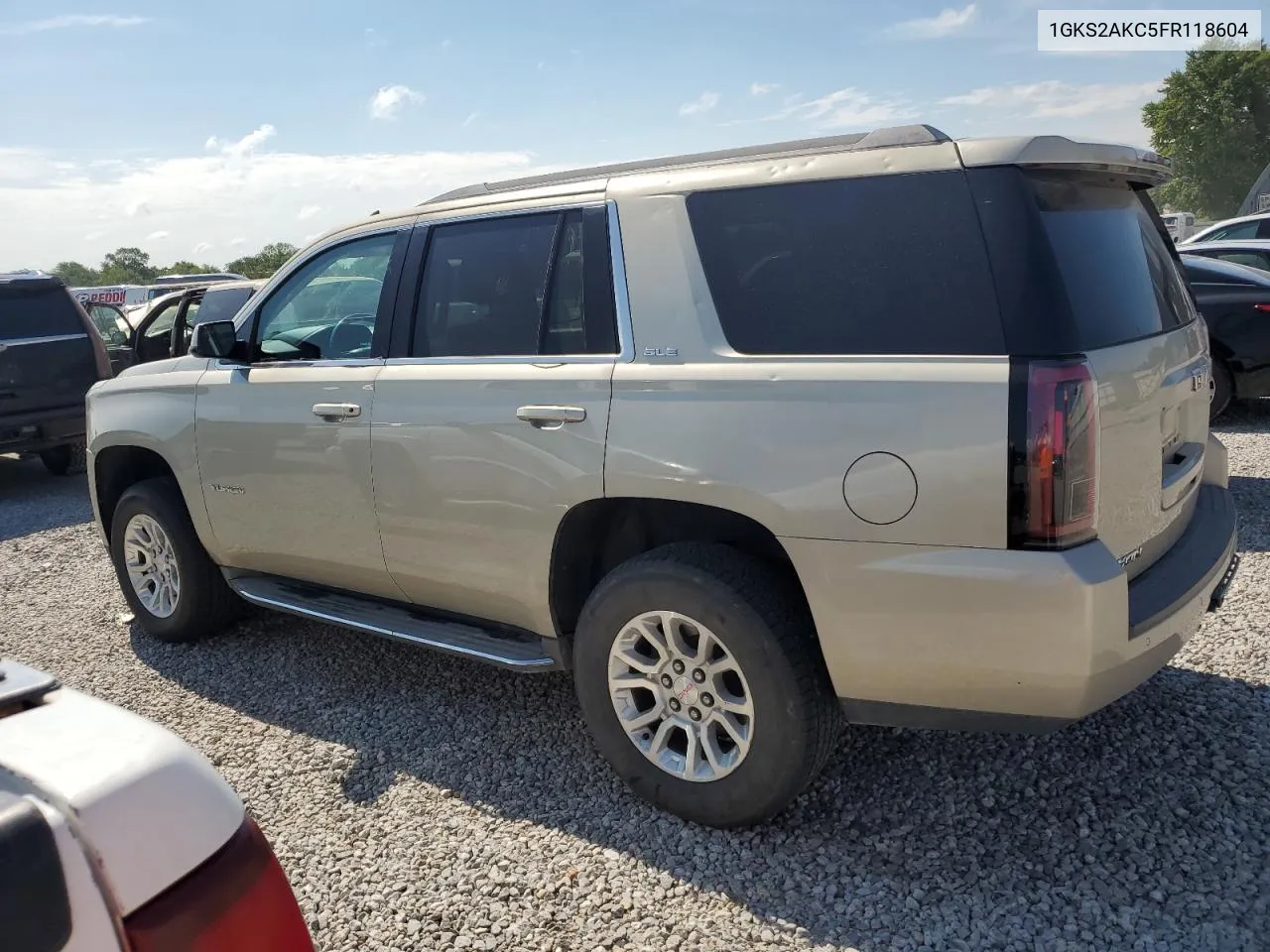 2015 GMC Yukon Sle VIN: 1GKS2AKC5FR118604 Lot: 62878264