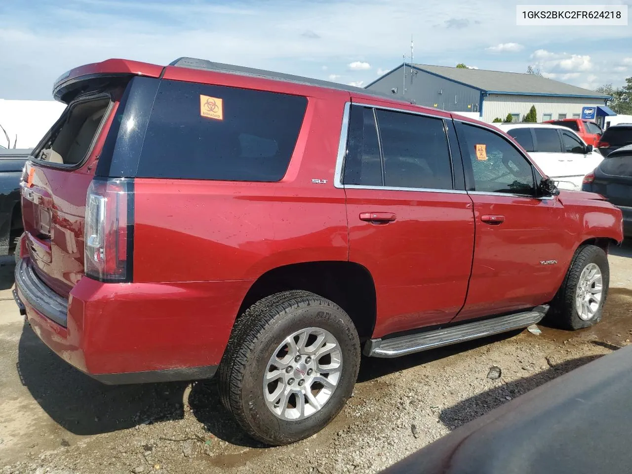 2015 GMC Yukon Slt VIN: 1GKS2BKC2FR624218 Lot: 69102764