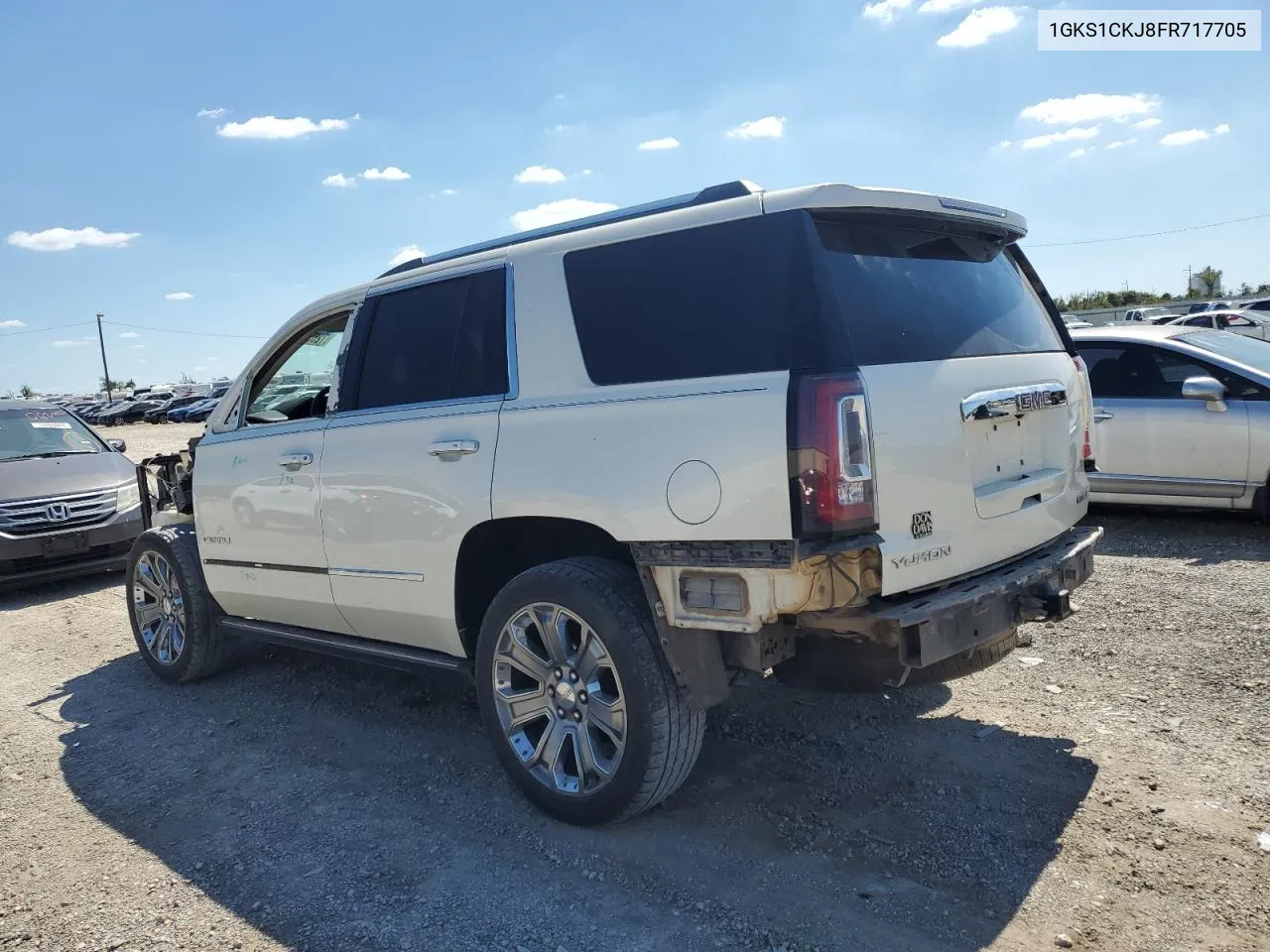 2015 GMC Yukon Denali VIN: 1GKS1CKJ8FR717705 Lot: 72555084