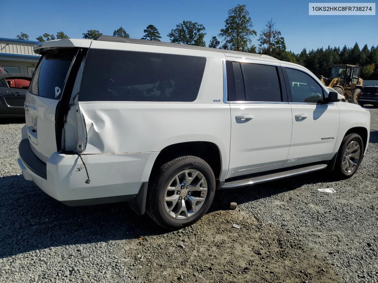 2015 GMC Yukon Xl K1500 Slt VIN: 1GKS2HKC8FR738274 Lot: 74523564