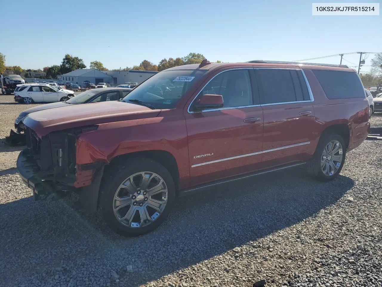 2015 GMC Yukon Xl Denali VIN: 1GKS2JKJ7FR515214 Lot: 75222844