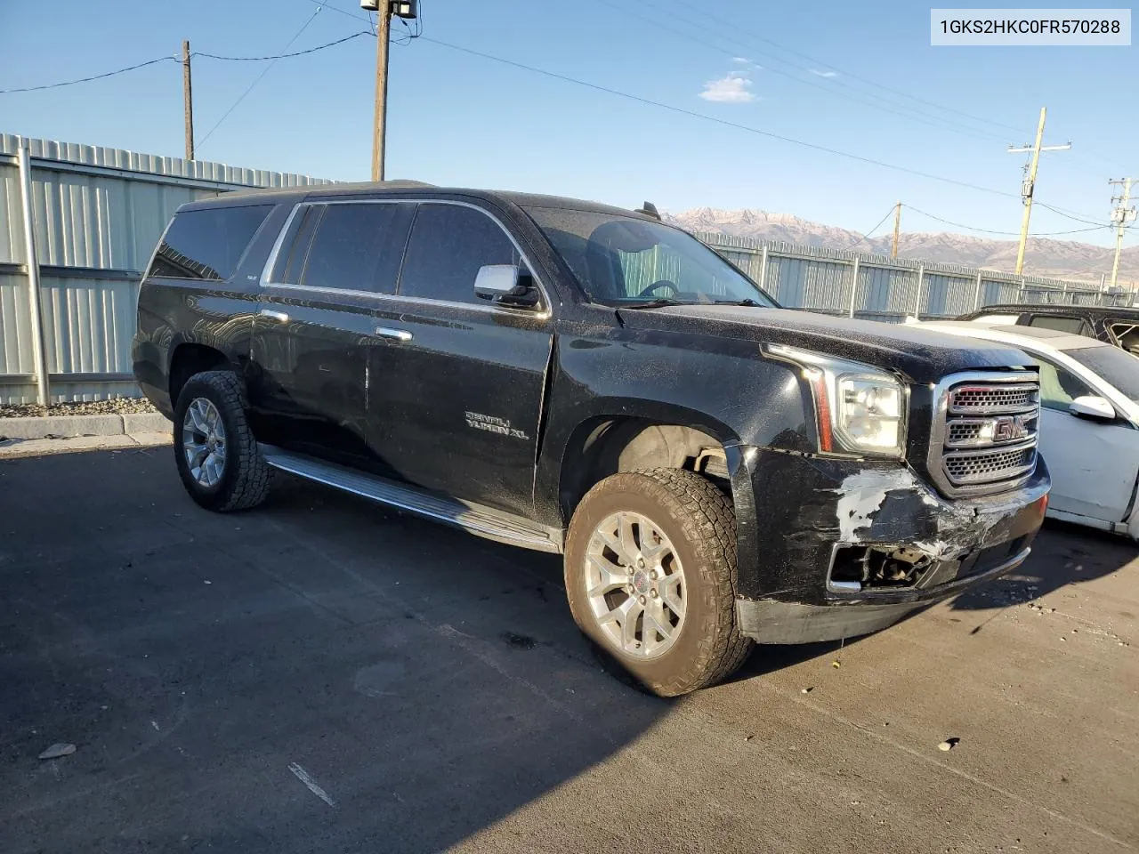 2015 GMC Yukon Xl K1500 Slt VIN: 1GKS2HKC0FR570288 Lot: 75952654