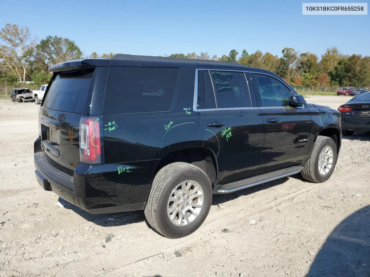 2015 GMC Yukon Slt VIN: 1GKS1BKC0FR655258 Lot: 77897224