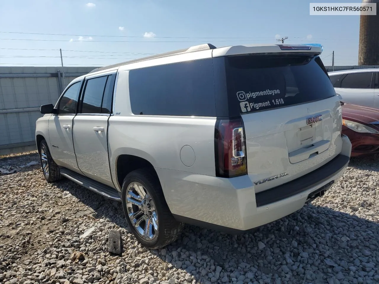 2015 GMC Yukon Xl C1500 Slt VIN: 1GKS1HKC7FR560571 Lot: 77906734