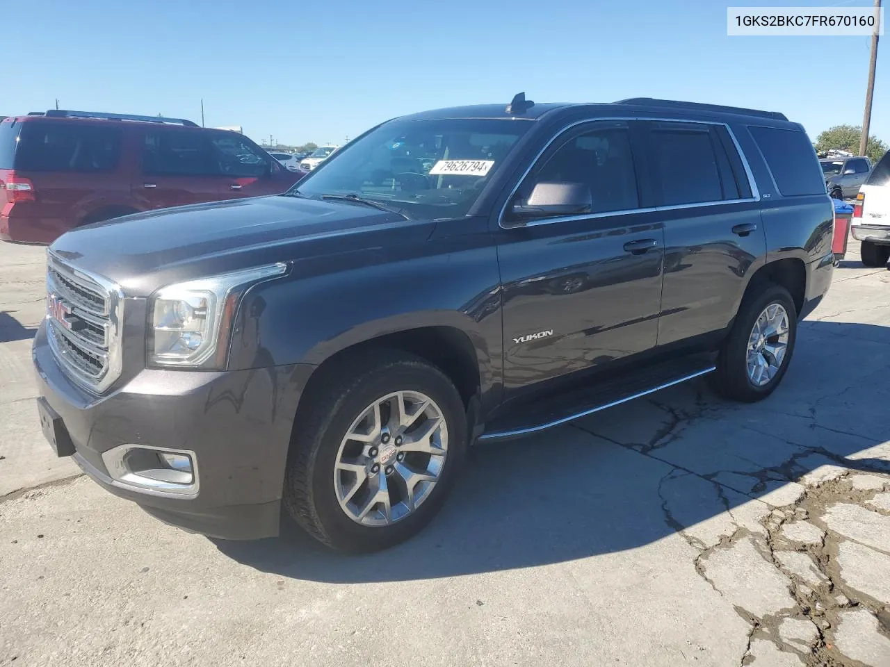 2015 GMC Yukon Slt VIN: 1GKS2BKC7FR670160 Lot: 79626794