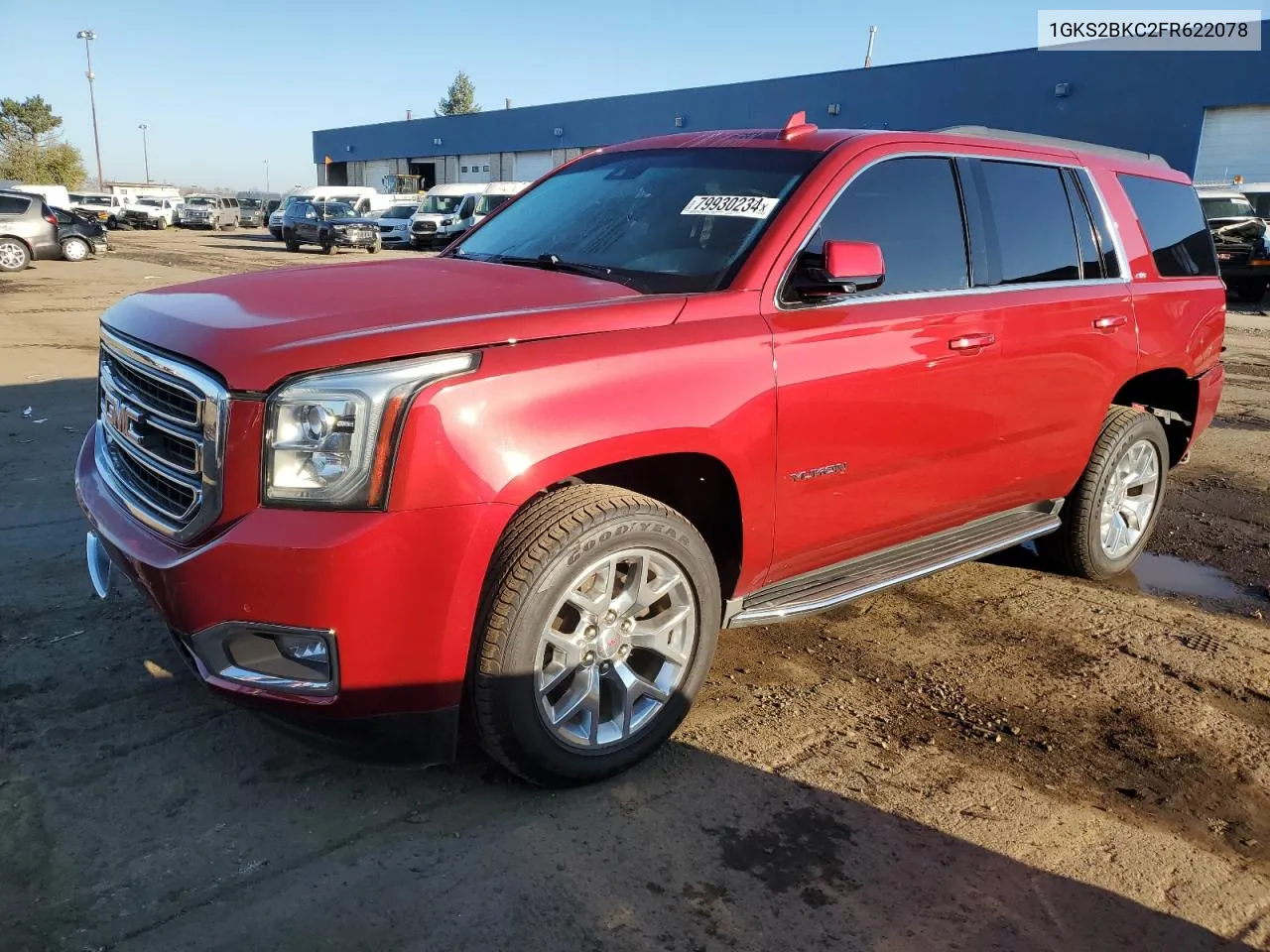 2015 GMC Yukon Slt VIN: 1GKS2BKC2FR622078 Lot: 79930234