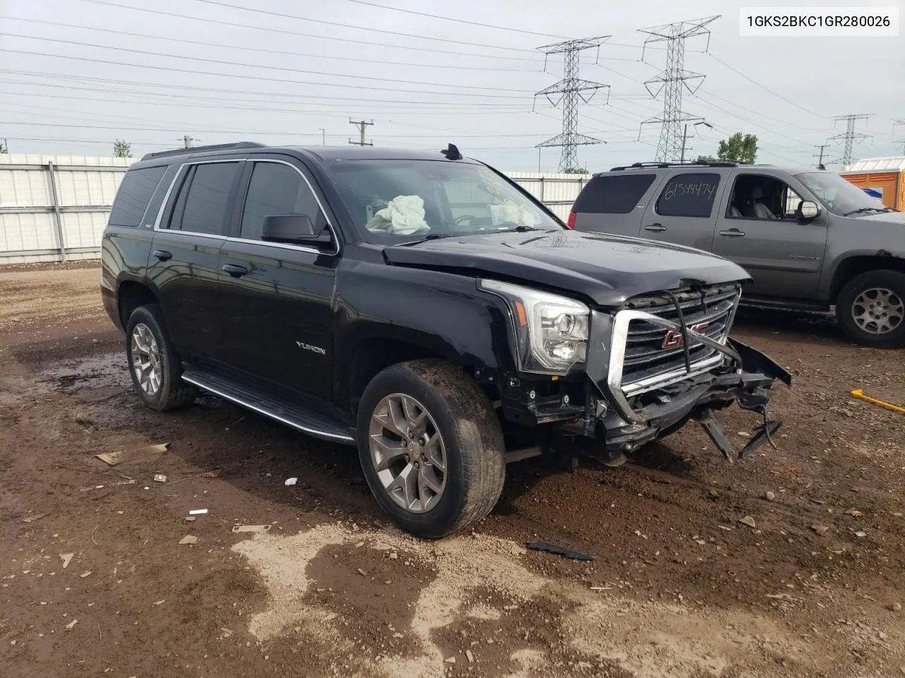 2016 GMC Yukon Slt VIN: 1GKS2BKC1GR280026 Lot: 61636234