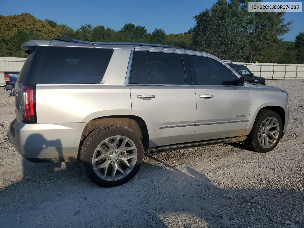 2016 GMC Yukon Denali VIN: 1GKS2CKJ0GR374385 Lot: 69650484