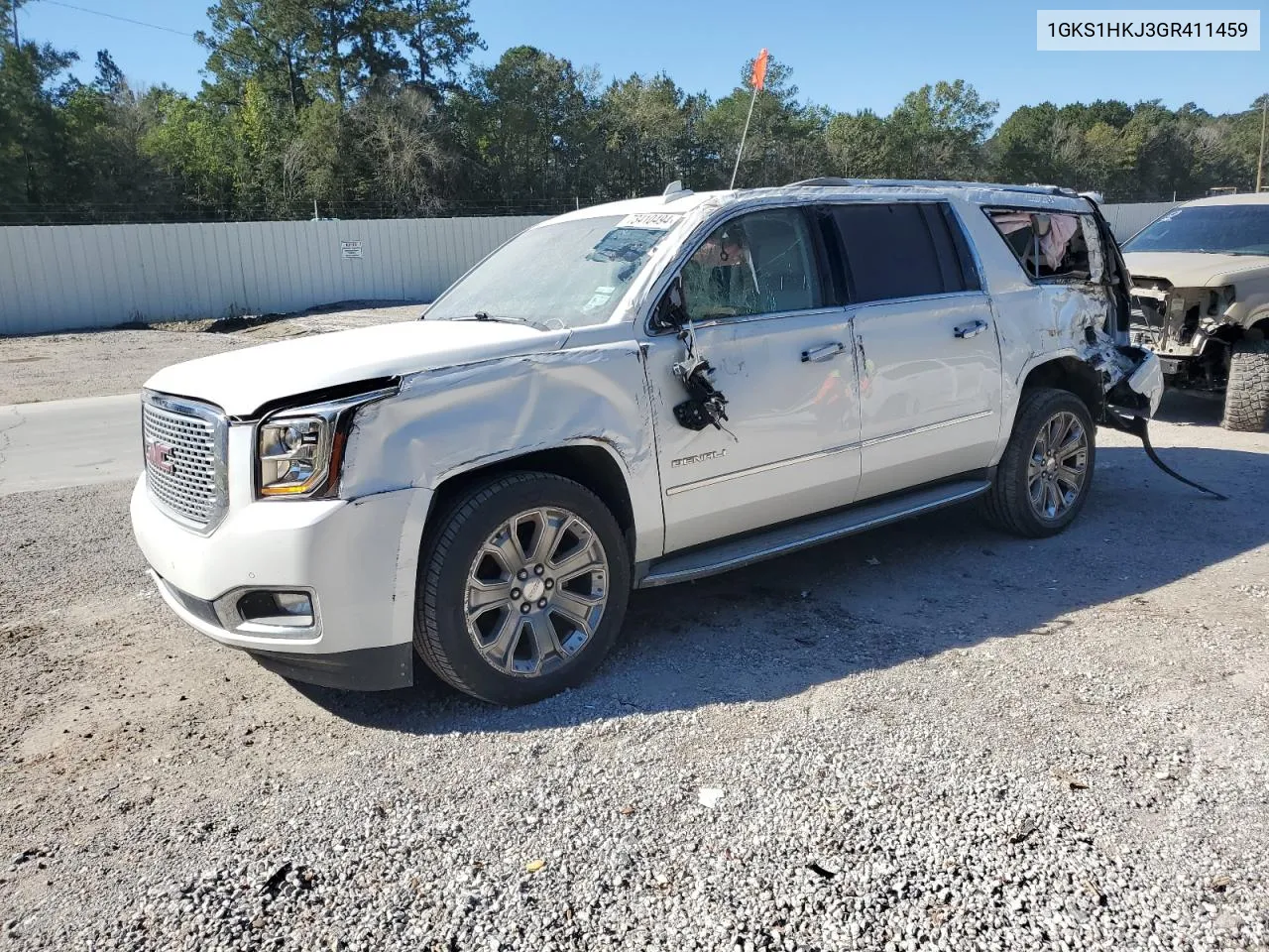 2016 GMC Yukon Xl Denali VIN: 1GKS1HKJ3GR411459 Lot: 73410494