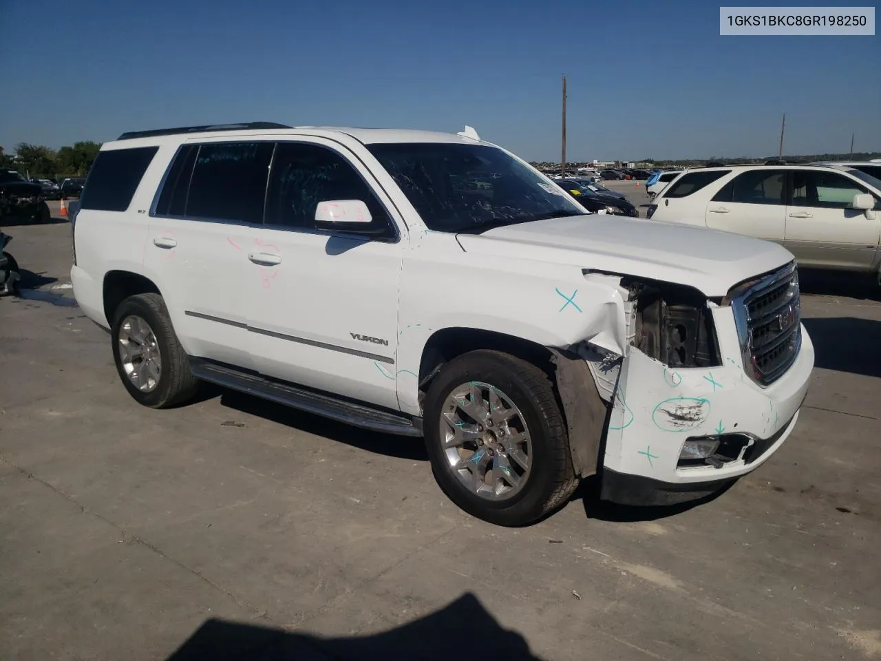 2016 GMC Yukon Slt VIN: 1GKS1BKC8GR198250 Lot: 73517034