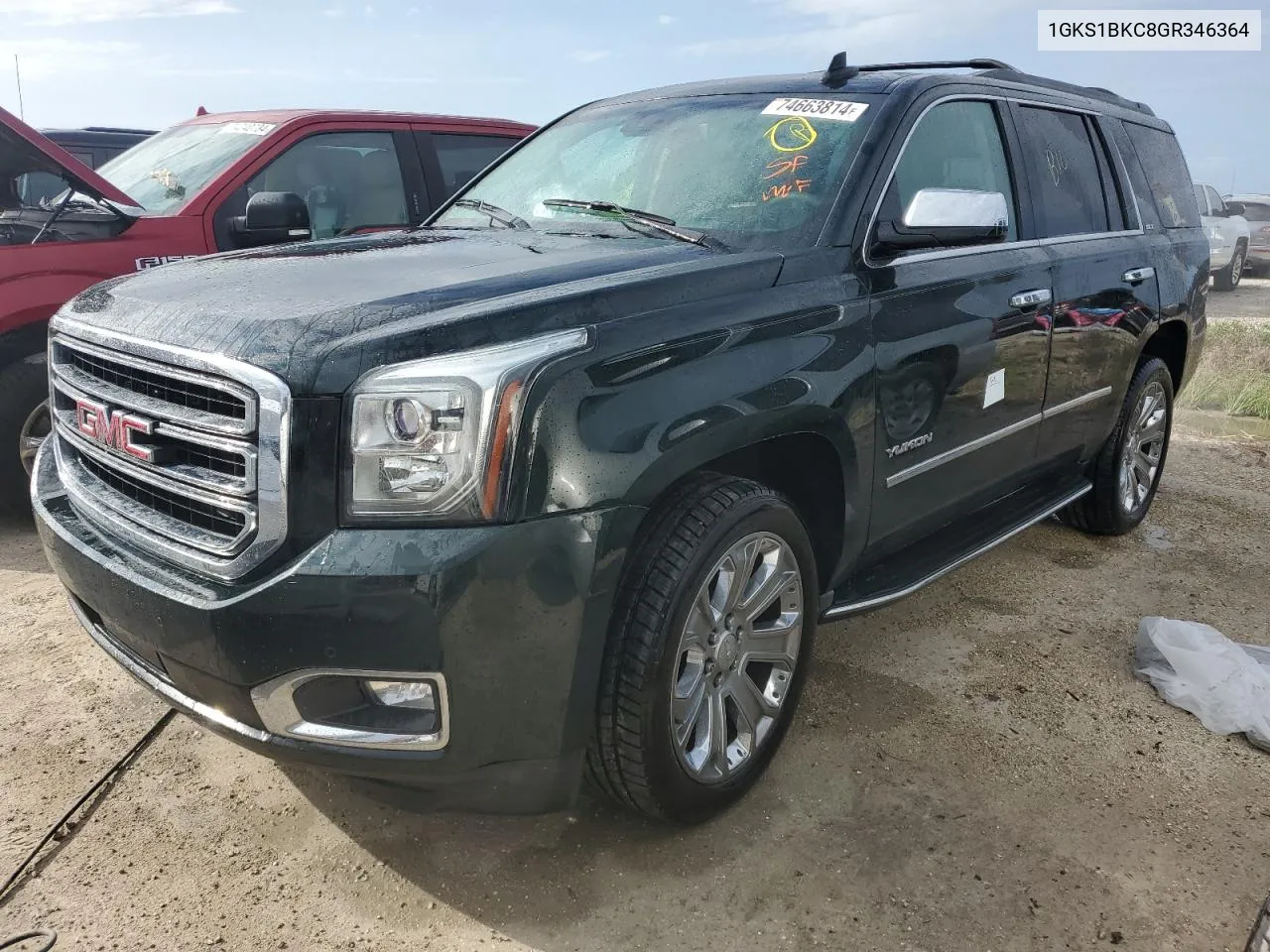 2016 GMC Yukon Slt VIN: 1GKS1BKC8GR346364 Lot: 74663814