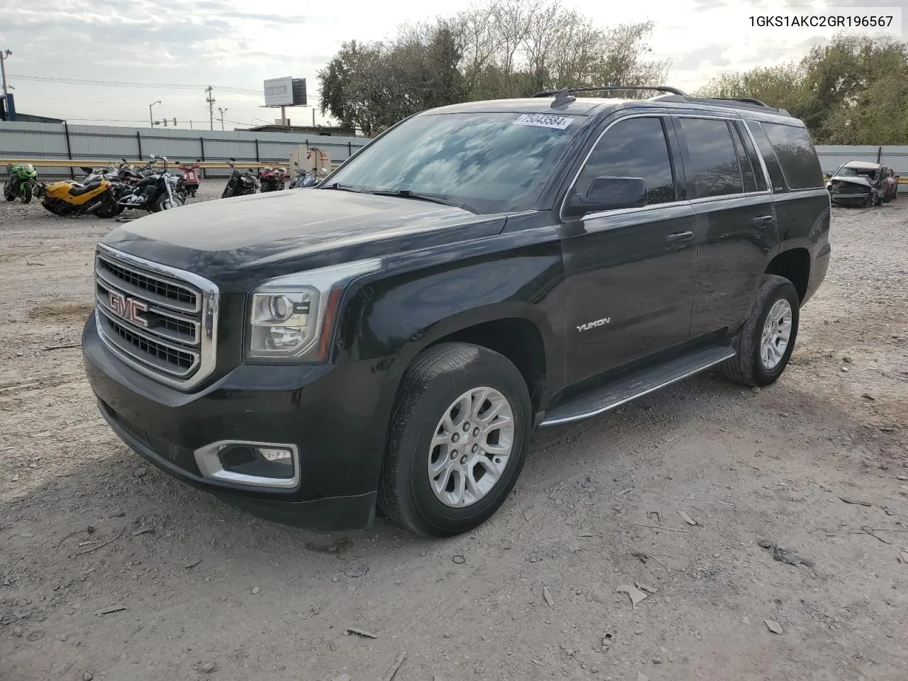 2016 GMC Yukon Sle VIN: 1GKS1AKC2GR196567 Lot: 75043584