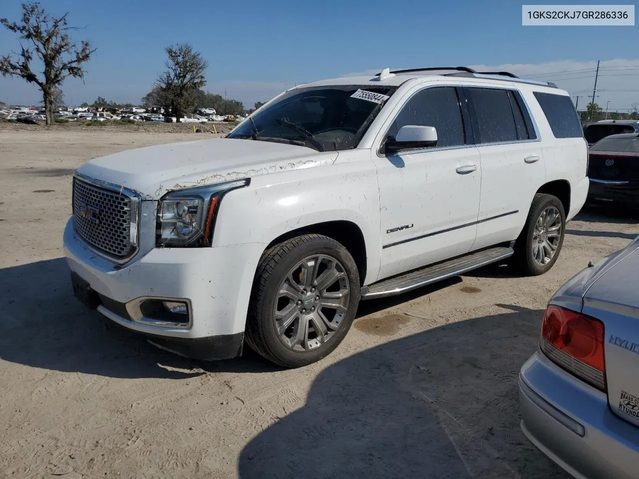 2016 GMC Yukon Denali VIN: 1GKS2CKJ7GR286336 Lot: 75550844