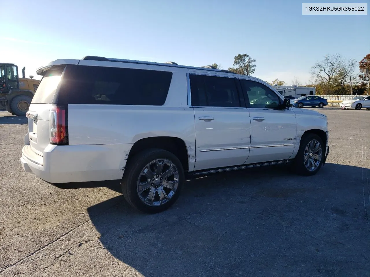 2016 GMC Yukon Xl Denali VIN: 1GKS2HKJ5GR355022 Lot: 76448914