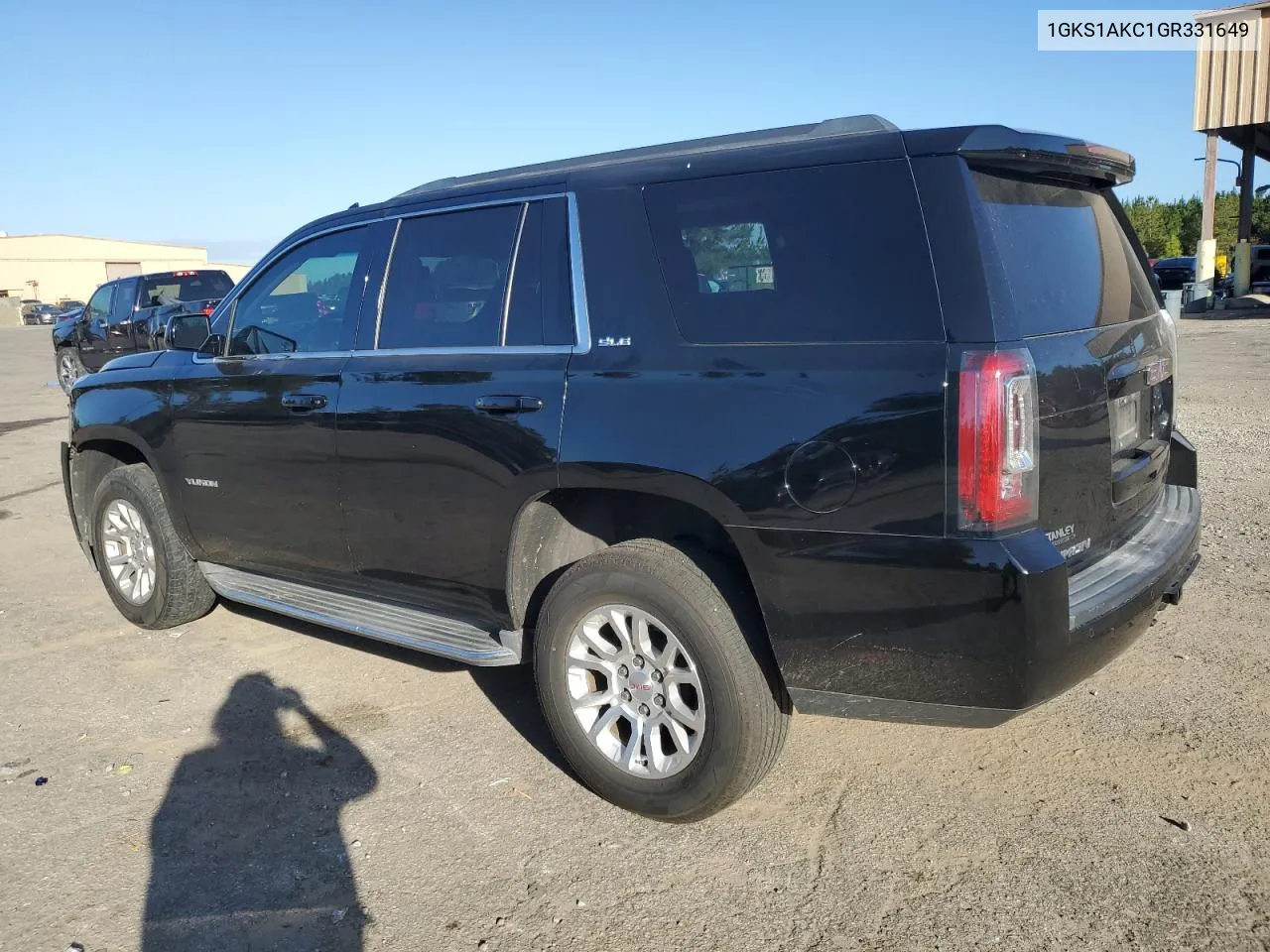 2016 GMC Yukon Sle VIN: 1GKS1AKC1GR331649 Lot: 76528254