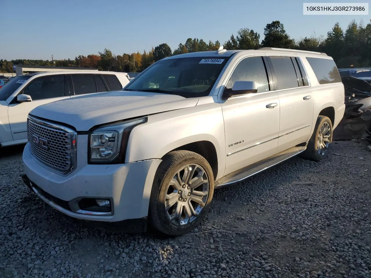 2016 GMC Yukon Xl Denali VIN: 1GKS1HKJ3GR273986 Lot: 76576894