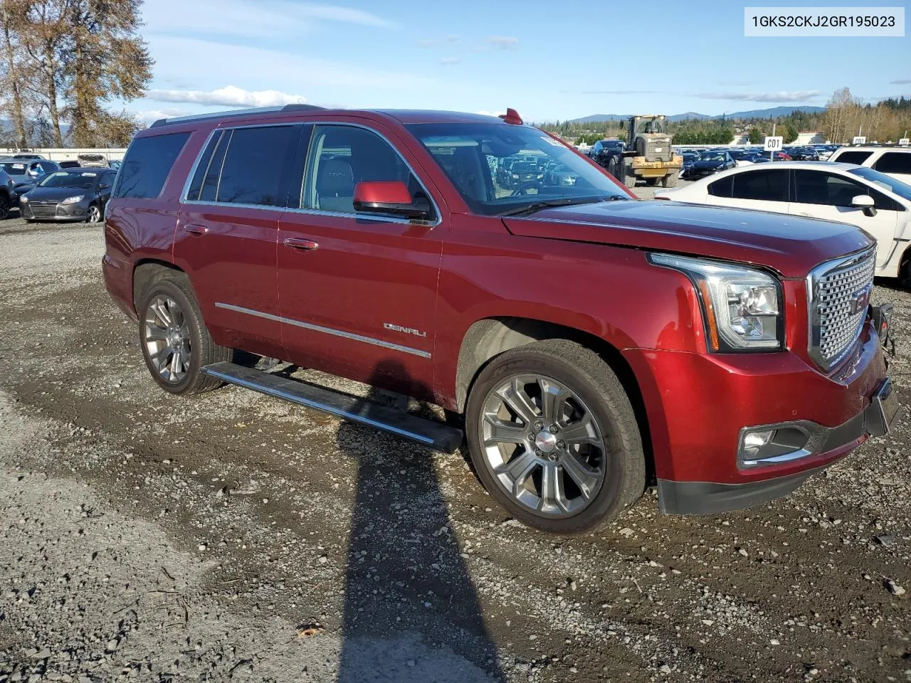 2016 GMC Yukon Denali VIN: 1GKS2CKJ2GR195023 Lot: 78041224