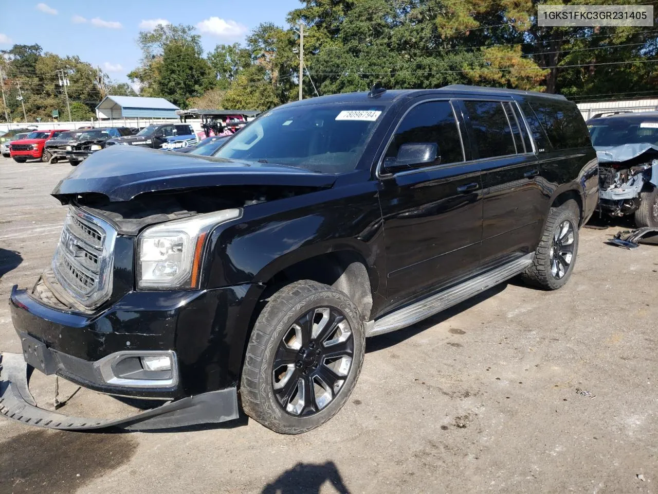 2016 GMC Yukon Xl C1500 Sle VIN: 1GKS1FKC3GR231405 Lot: 78096794