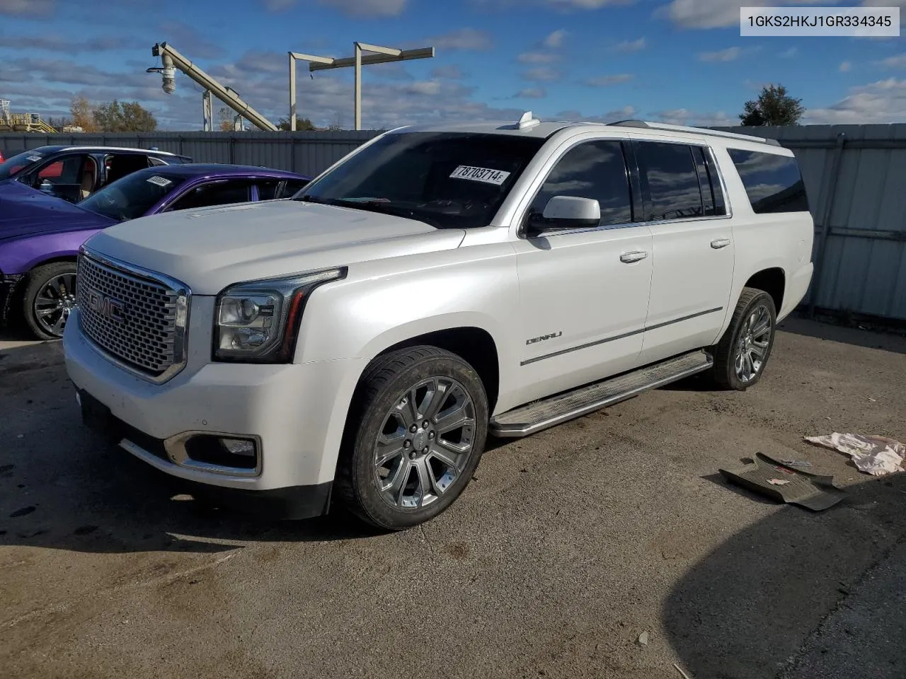 2016 GMC Yukon Xl Denali VIN: 1GKS2HKJ1GR334345 Lot: 78703714