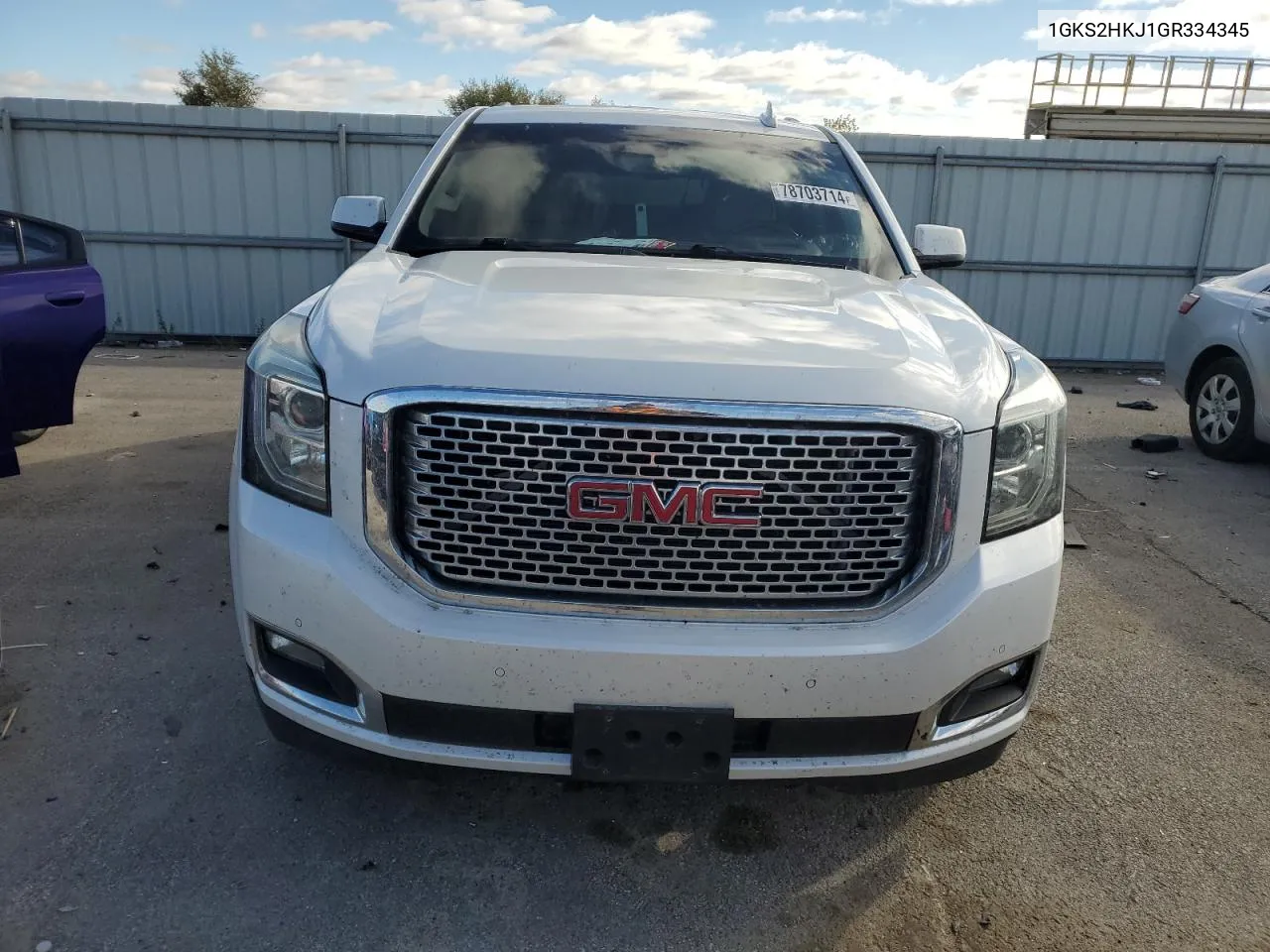 2016 GMC Yukon Xl Denali VIN: 1GKS2HKJ1GR334345 Lot: 78703714