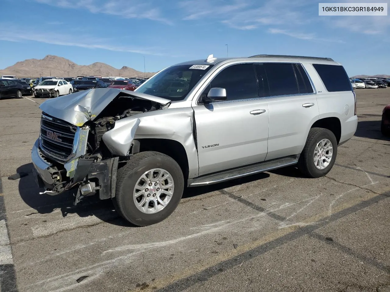 2016 GMC Yukon Slt VIN: 1GKS1BKC3GR184949 Lot: 81389574