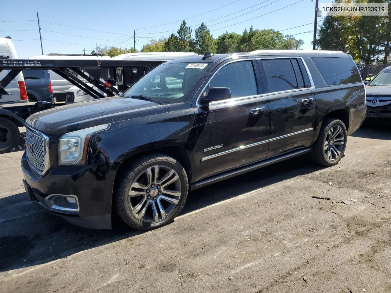 2017 GMC Yukon Xl Denali VIN: 1GKS2HKJ6HR333919 Lot: 72240874