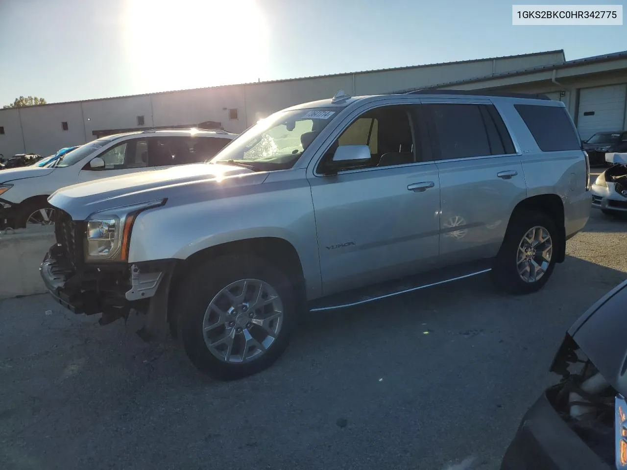 2017 GMC Yukon Slt VIN: 1GKS2BKC0HR342775 Lot: 73641714