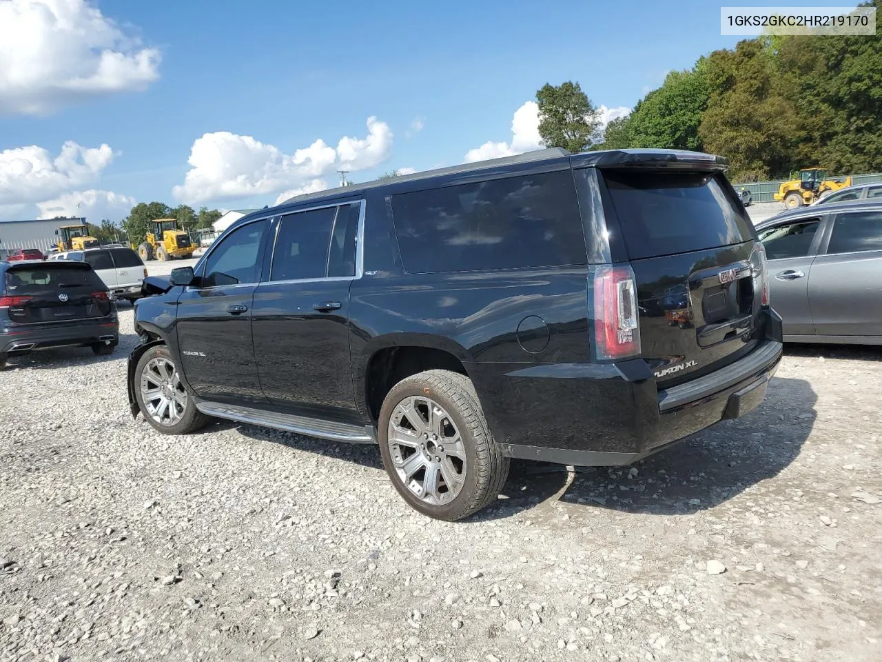 2017 GMC Yukon Xl K1500 Slt VIN: 1GKS2GKC2HR219170 Lot: 74054594