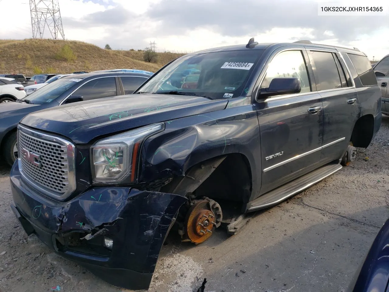 2017 GMC Yukon Denali VIN: 1GKS2CKJXHR154365 Lot: 74259884