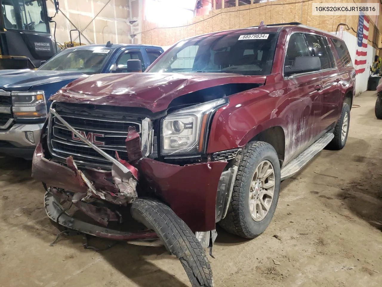 1GKS2GKC6JR158816 2018 GMC Yukon Xl K1500 Slt