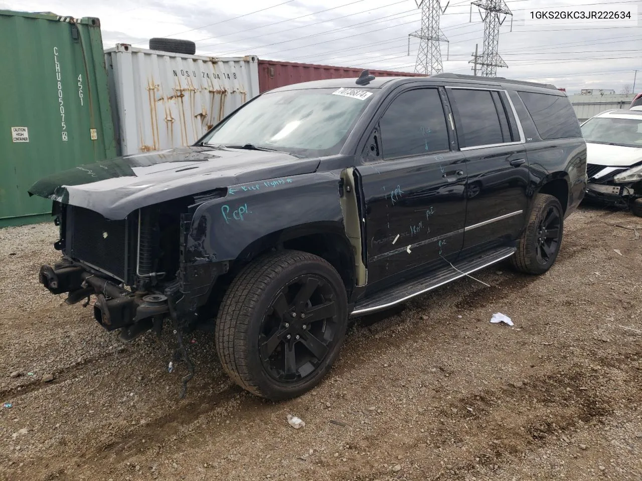 2018 GMC Yukon Xl K1500 Slt VIN: 1GKS2GKC3JR222634 Lot: 70736874