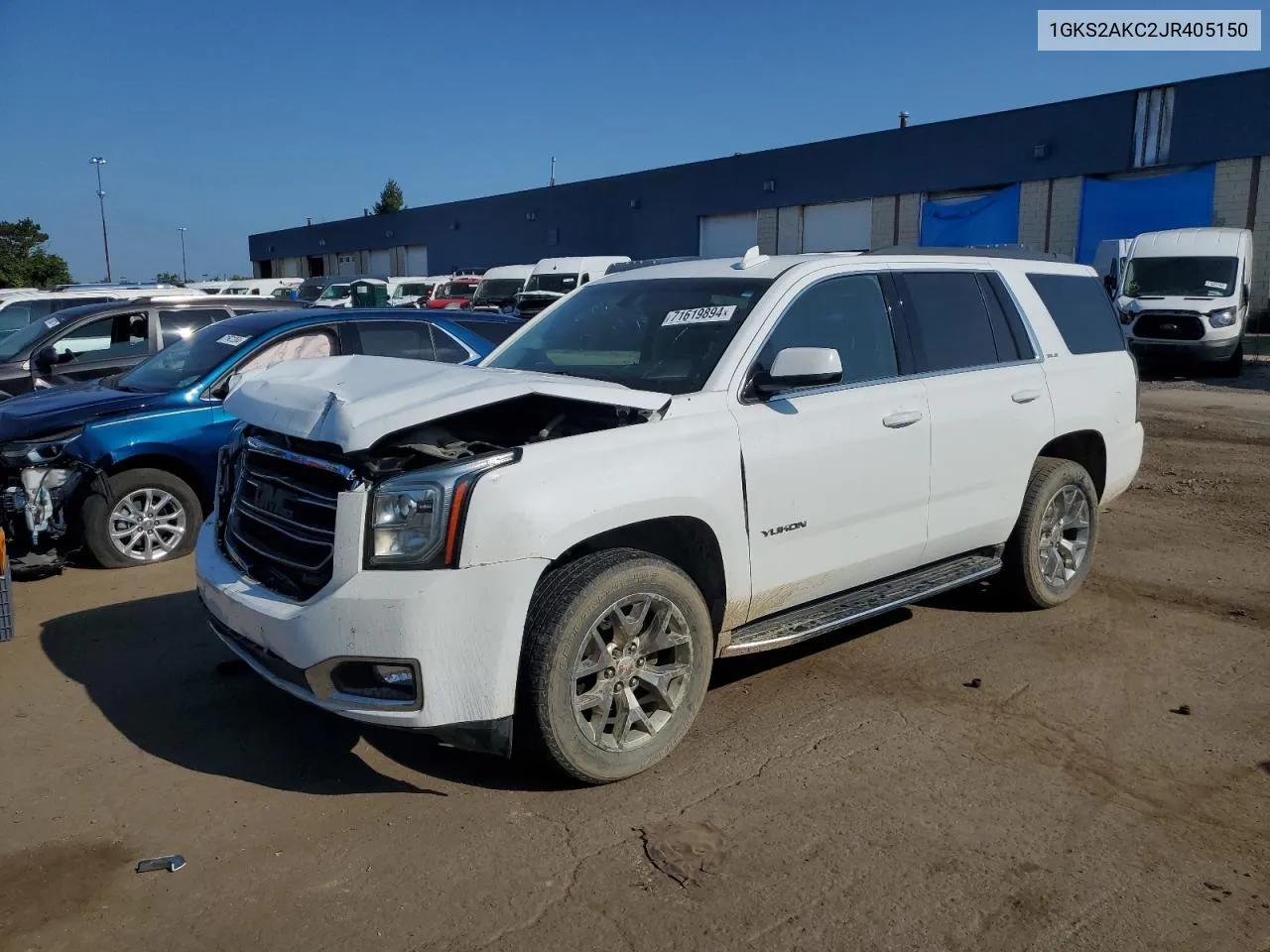 2018 GMC Yukon Sle VIN: 1GKS2AKC2JR405150 Lot: 71619894