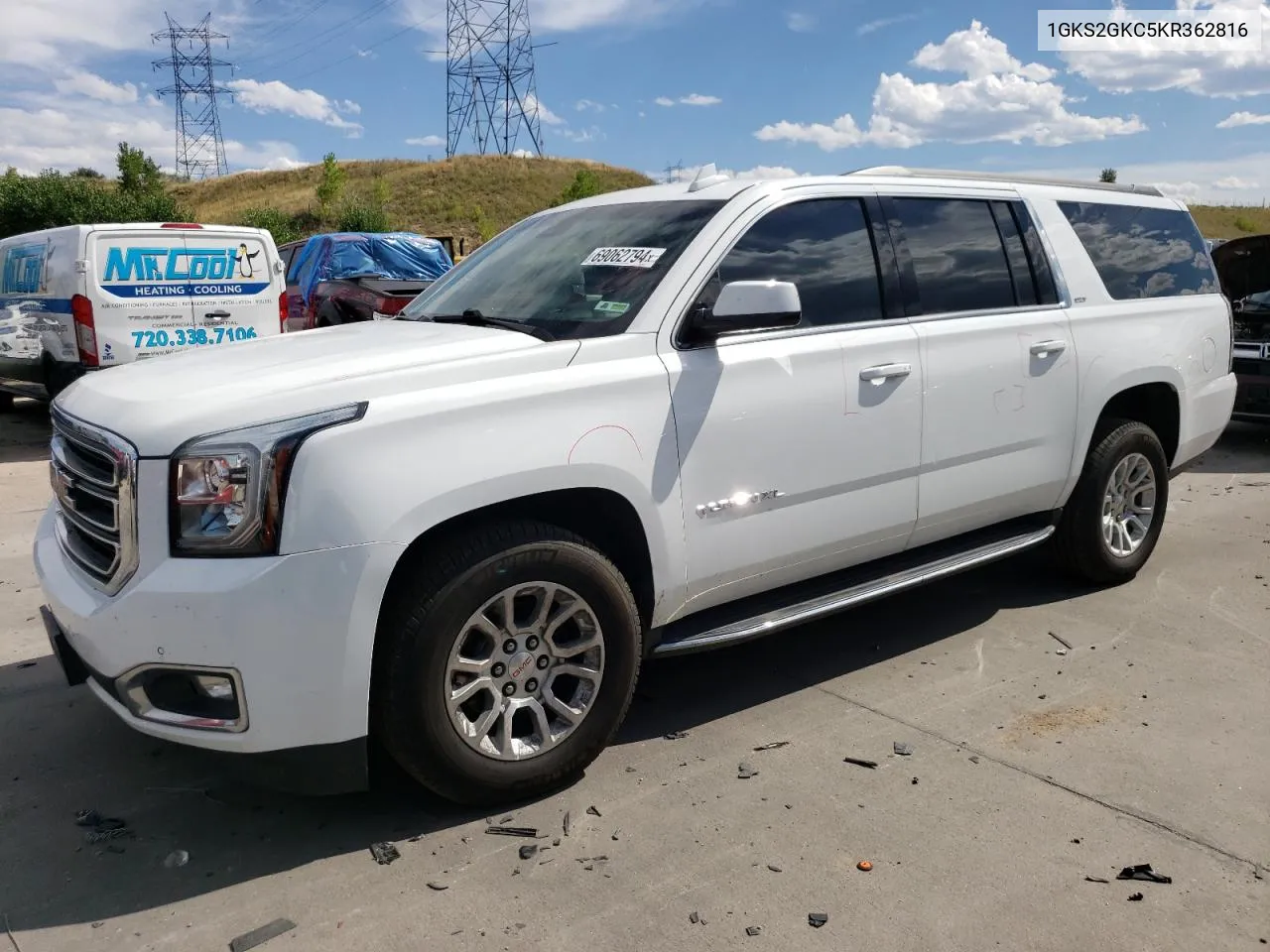 2019 GMC Yukon Xl K1500 Slt VIN: 1GKS2GKC5KR362816 Lot: 69062794